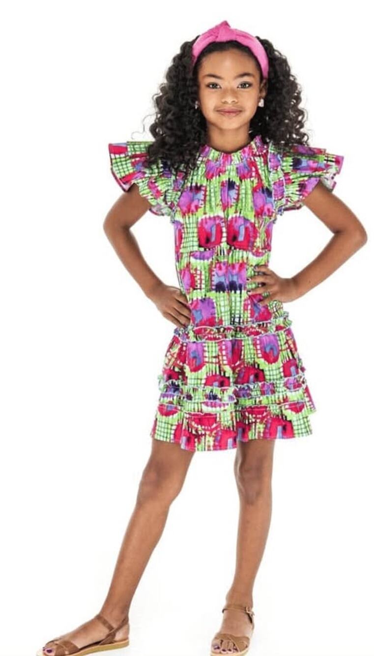 Briton Court Girls Size Large 8-10 Sunrise Limelight Dress